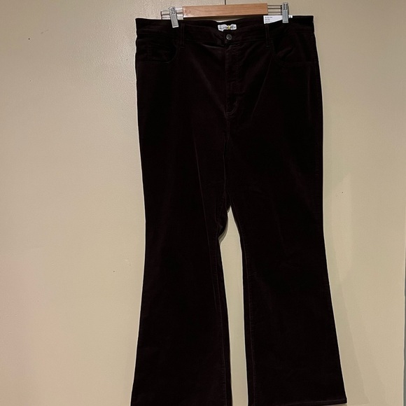 Loft The Slim Fit High Rise Curvy Brown Corduroy Pants Size 34/18 Work Casua - Picture 3 of 12